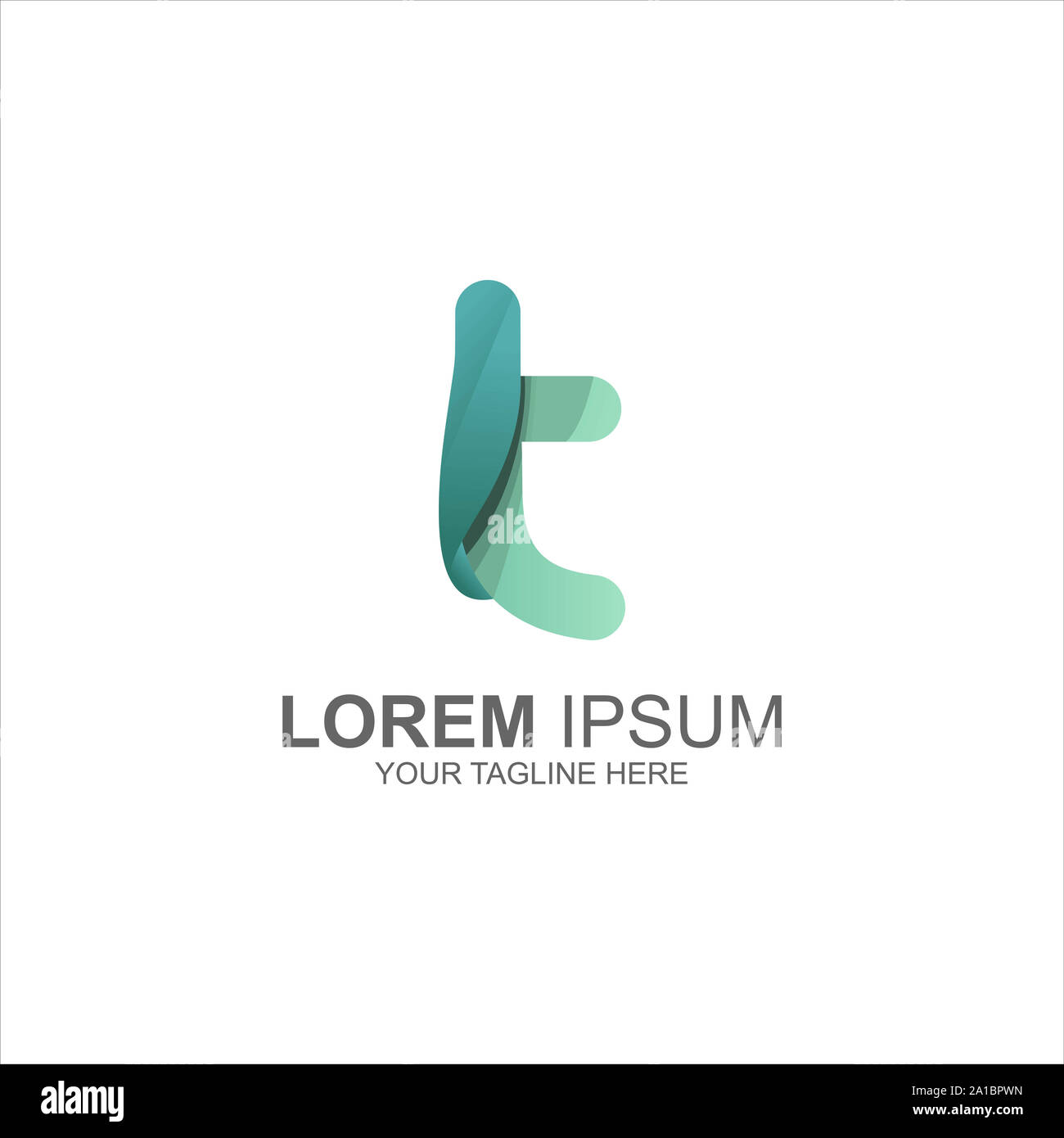 T schreiben Logo Vorlage Stockfoto