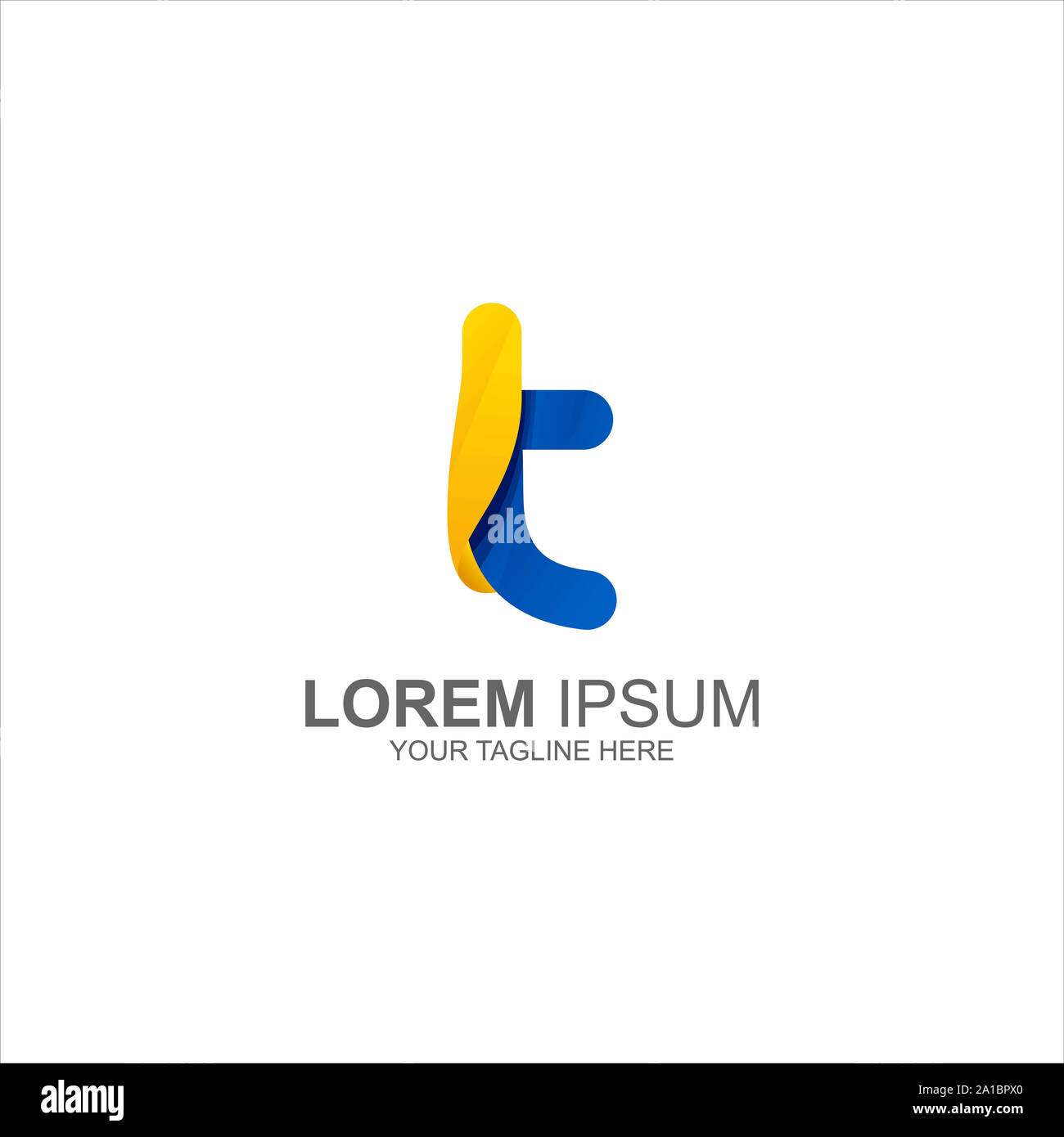 T schreiben Logo Vorlage Stockfoto
