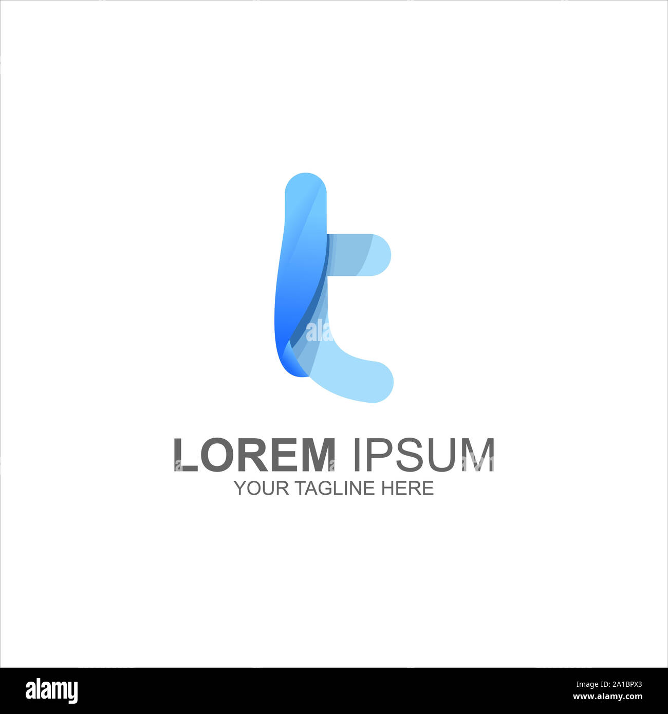 T schreiben Logo Vorlage Stockfoto