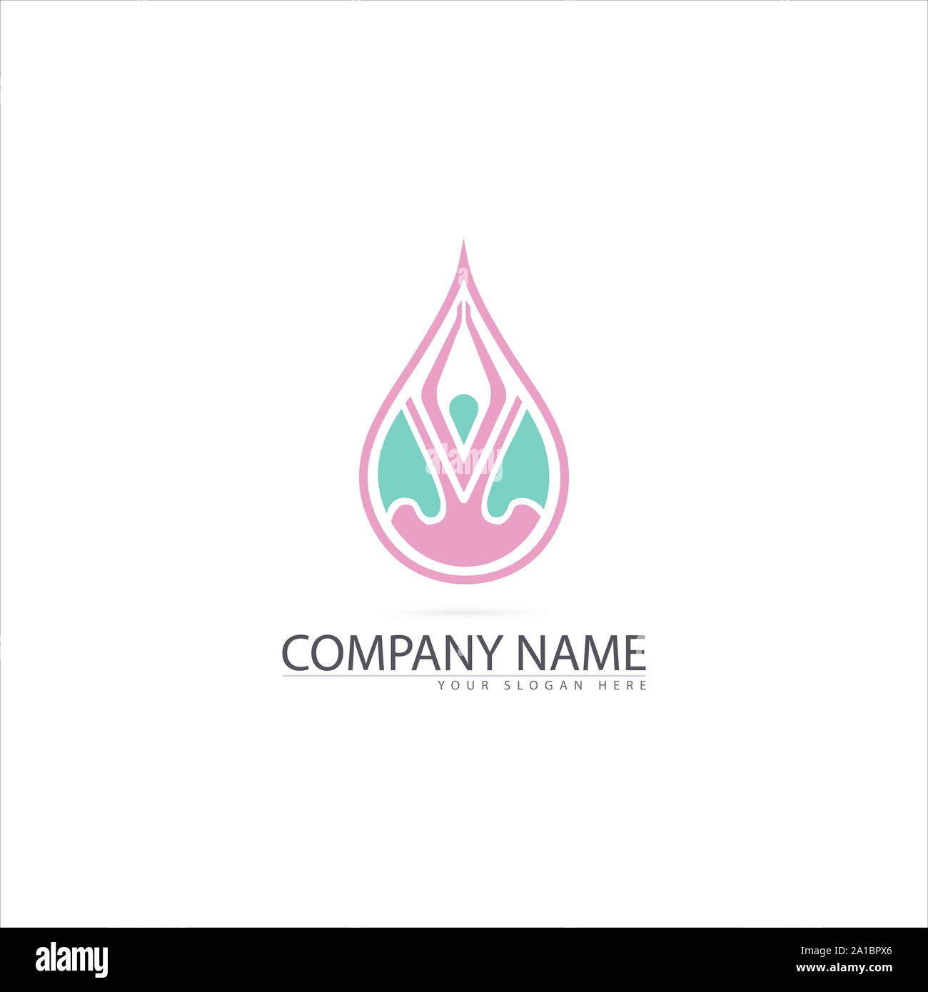 Bunte Yoga Logo Design Stockfoto