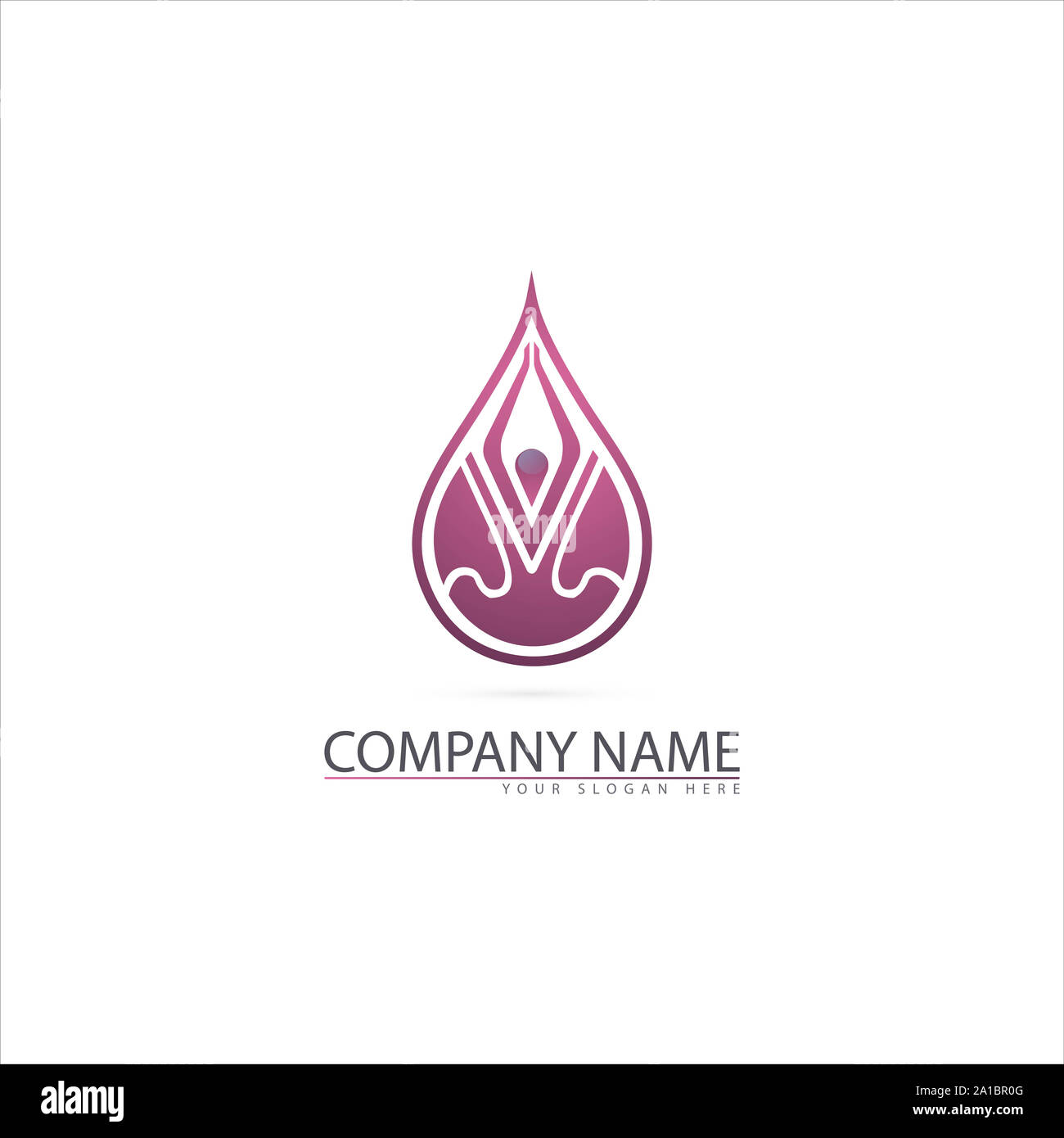 Bunte Yoga Logo Design Stockfoto