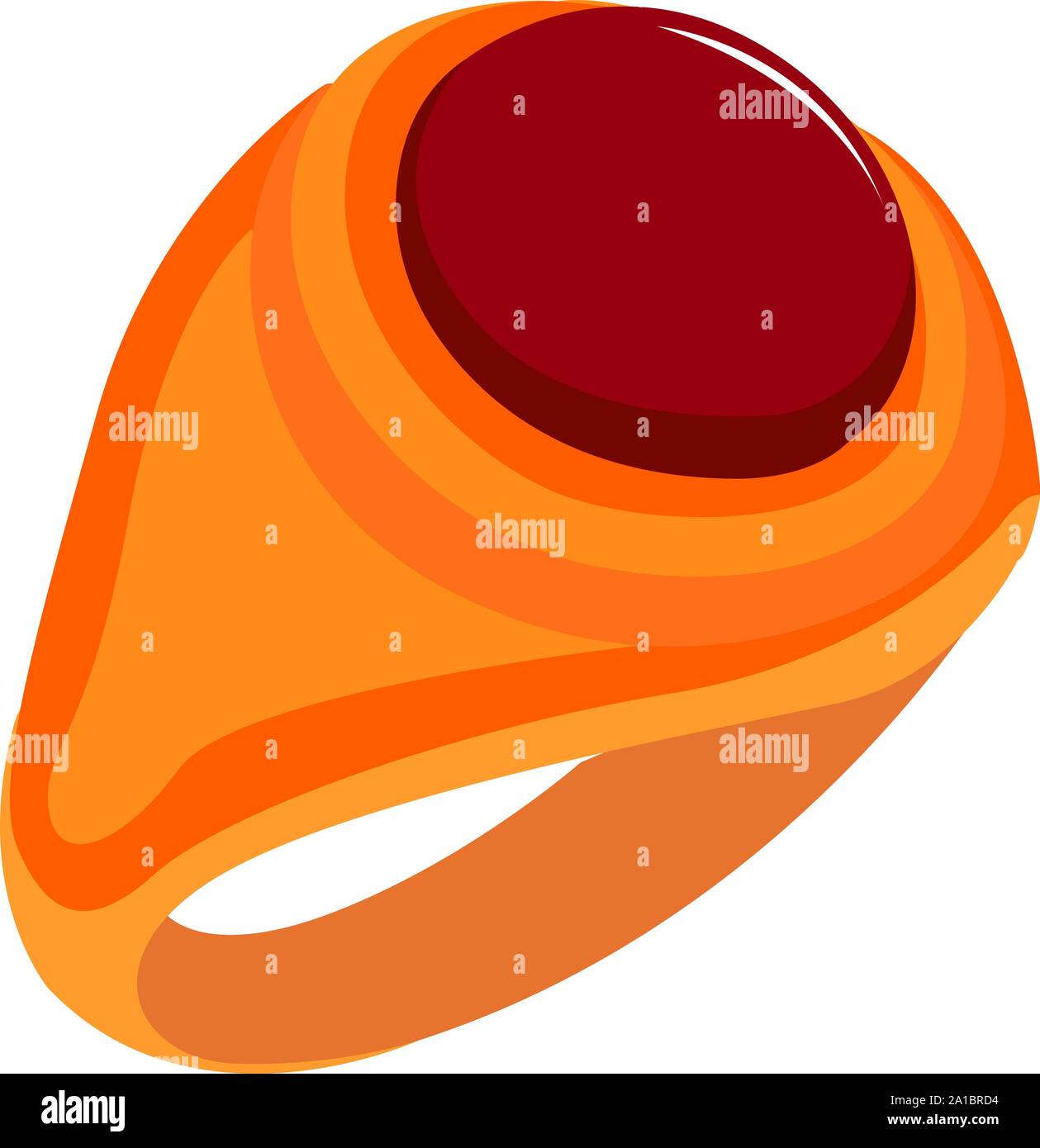 Golden Ring, Illustration, Vektor auf weißem Hintergrund. Stock Vektor