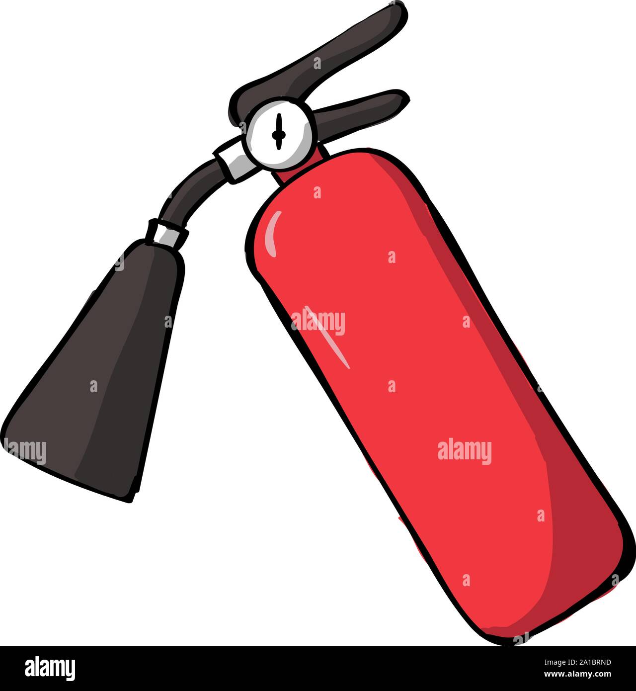 Feuerlöscher, Illustration, Vektor auf weißem Hintergrund. Stock Vektor
