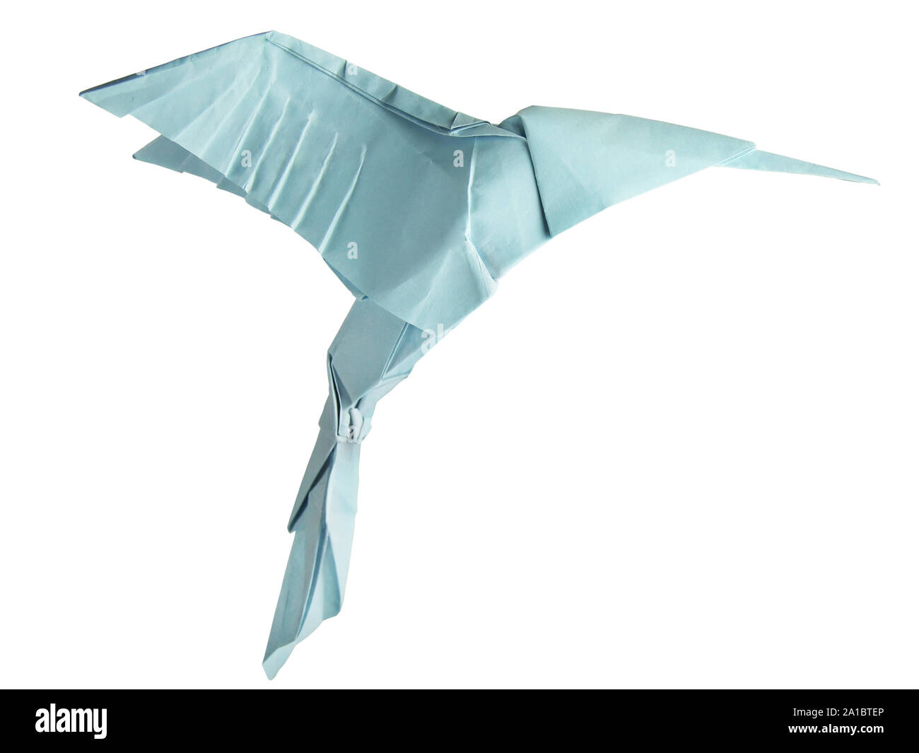 Origami isoliert Hummingbird Stockfoto