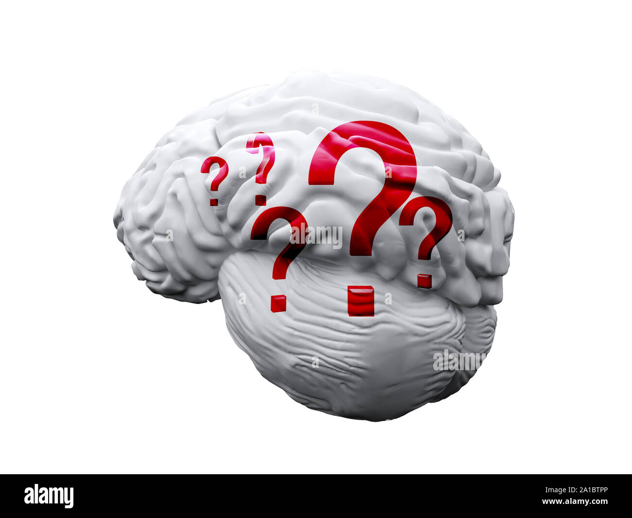Gehirn Frage Stockfoto