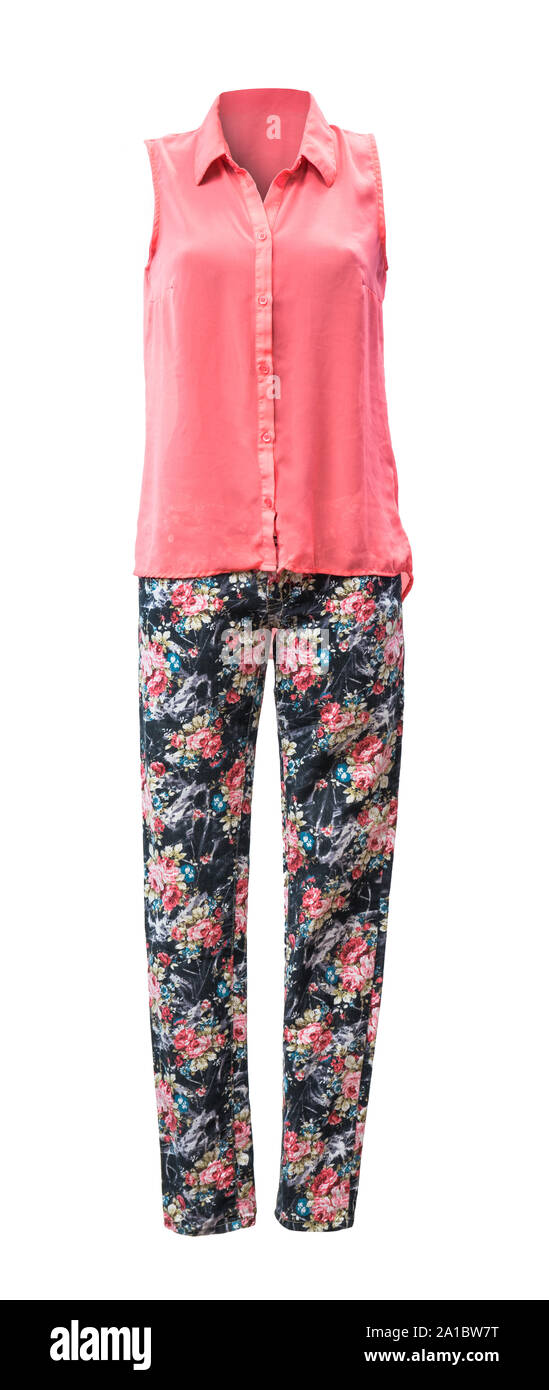 Weibliche Schaufensterpuppe Verschleiß modischen Sommerkleidern, isoliert auf weißem Hintergrund Stockfoto