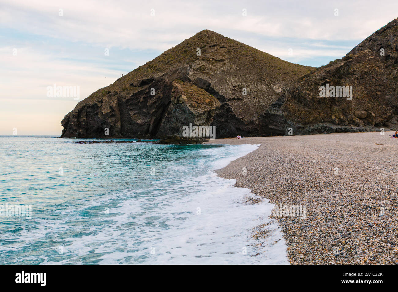 Playa de los Muertos (Strand Los Muertos) in der Almeria Provinz, Andalusien, Spanien Stockfoto