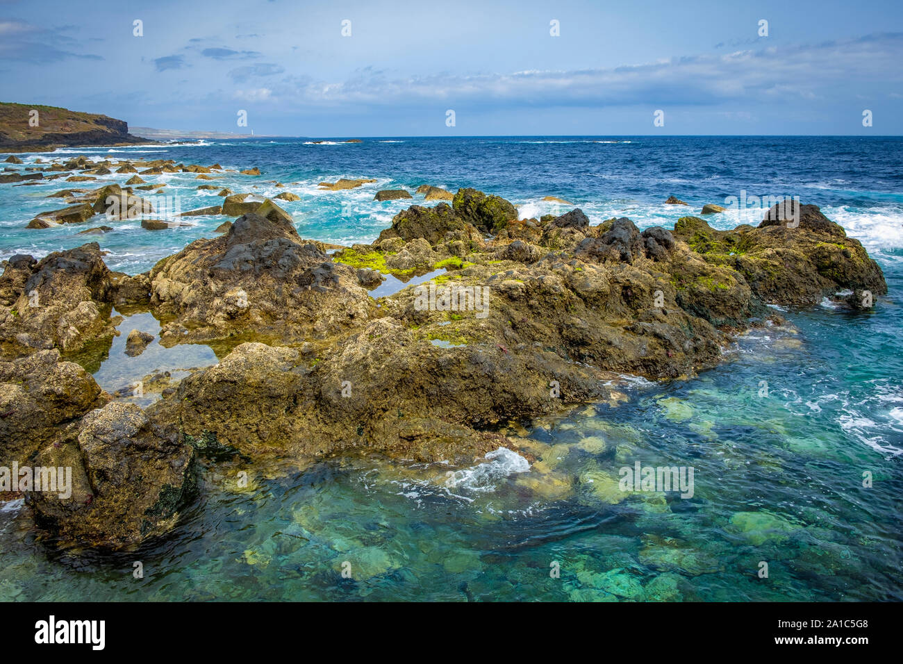 Naturlandschaften in Garachico, Kanarische Inseln, Teneriffa, Spanien Stockfoto
