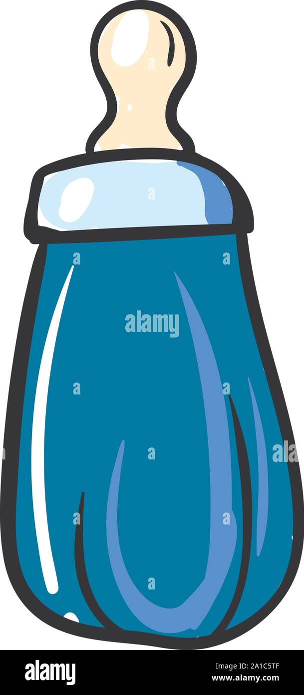 Baby Flasche, Illustration, Vektor auf weißem Hintergrund. Stock Vektor
