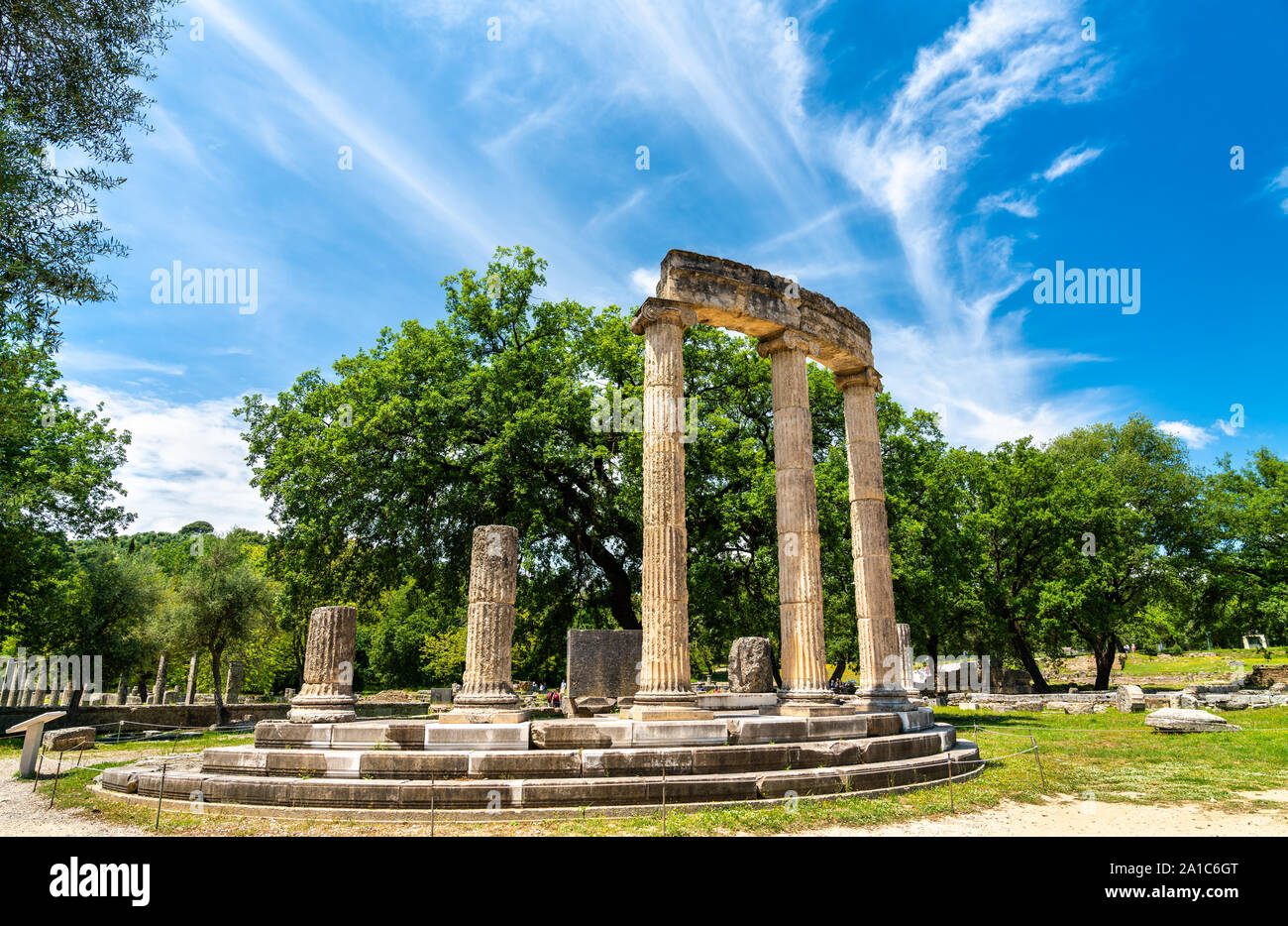 Das Philippeion in Olympia in Griechenland Stockfoto