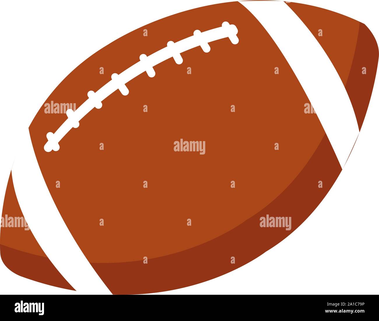Rugby Ball, Illustration, Vektor auf weißem Hintergrund. Stock Vektor