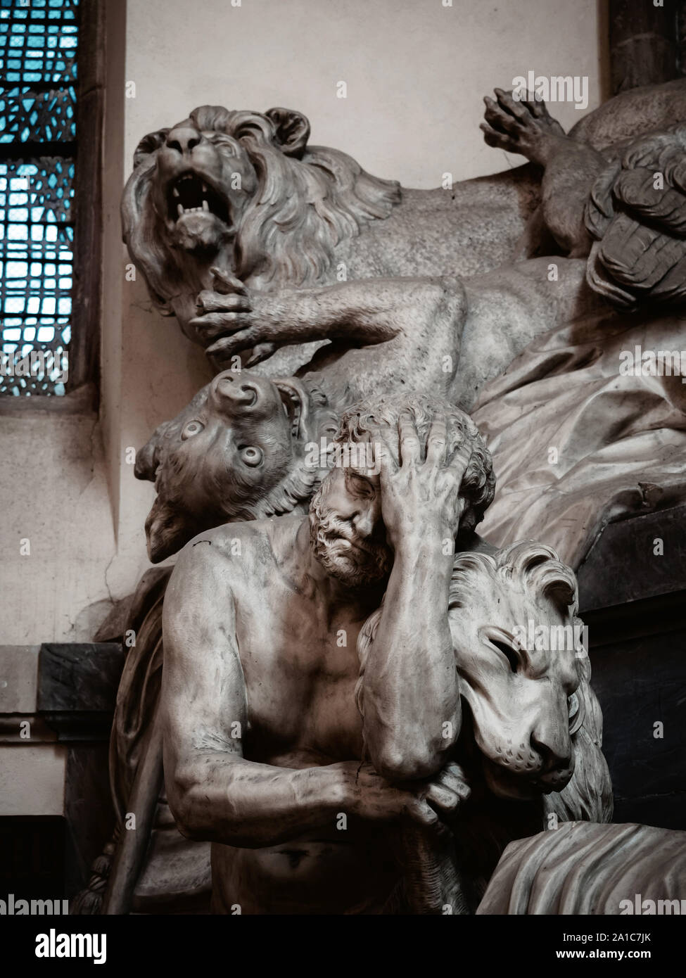 Denkmal für Marschall Moritz von Sachsen in der St. Thomas Kirche, Straßburg, Frankreich Stockfoto
