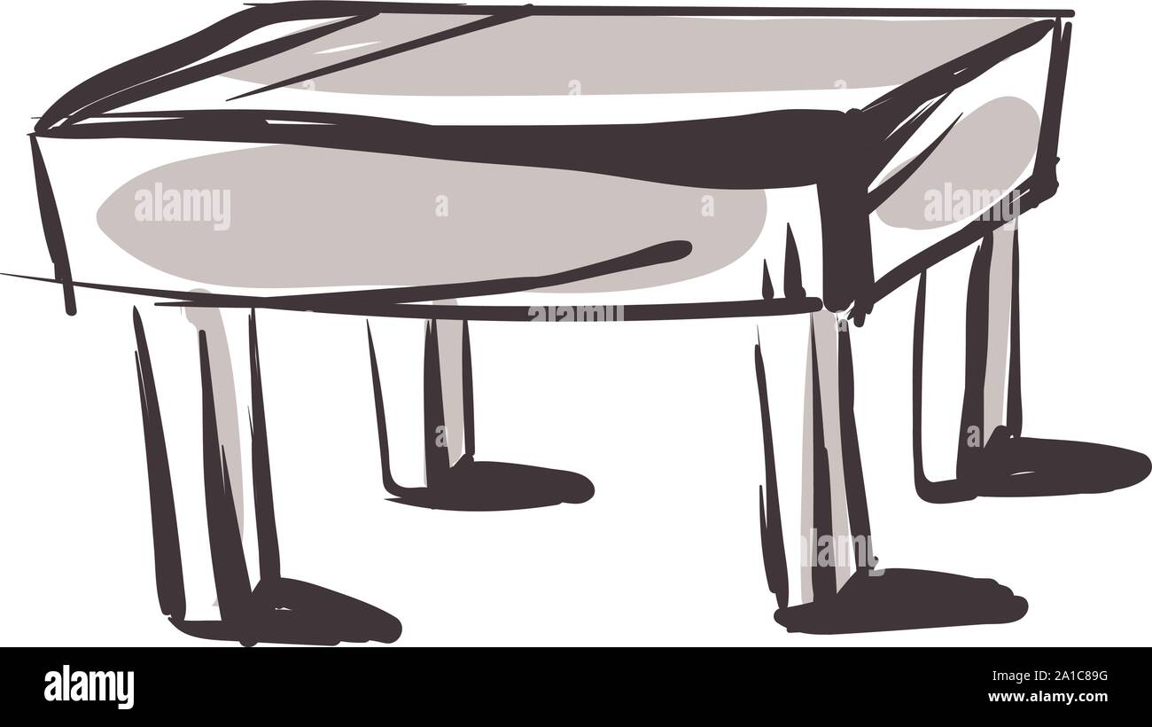 Tabelle Zeichnen, Illustration, Vektor auf weißem Hintergrund. Stock Vektor
