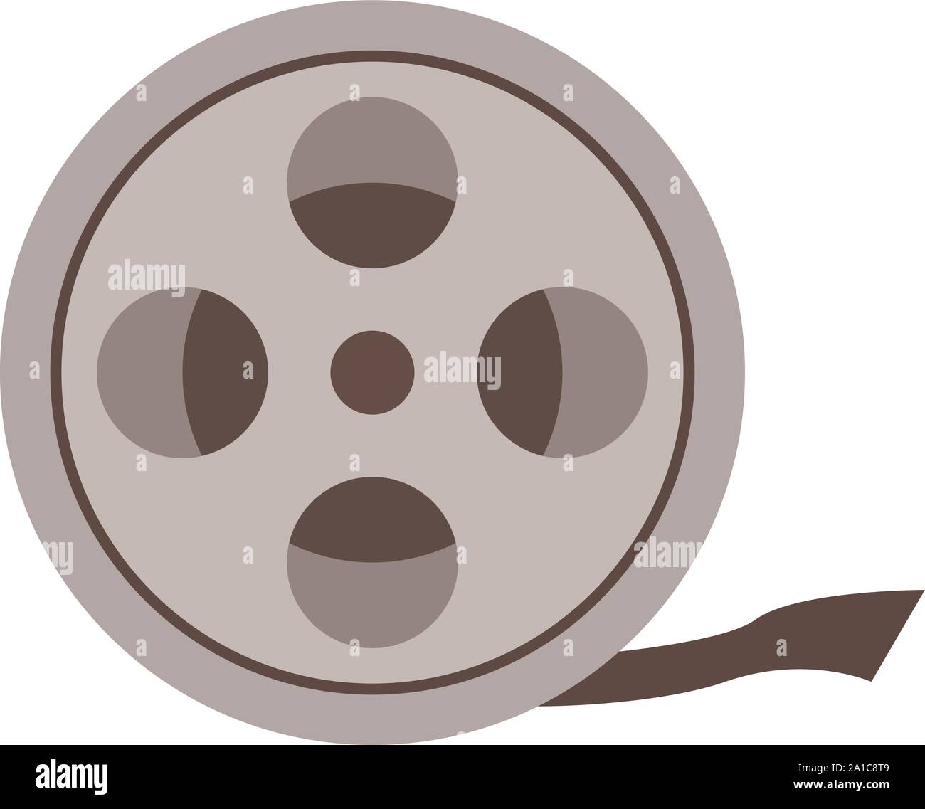Film für Kamera, Illustration, Vektor auf weißem Hintergrund. Stock Vektor