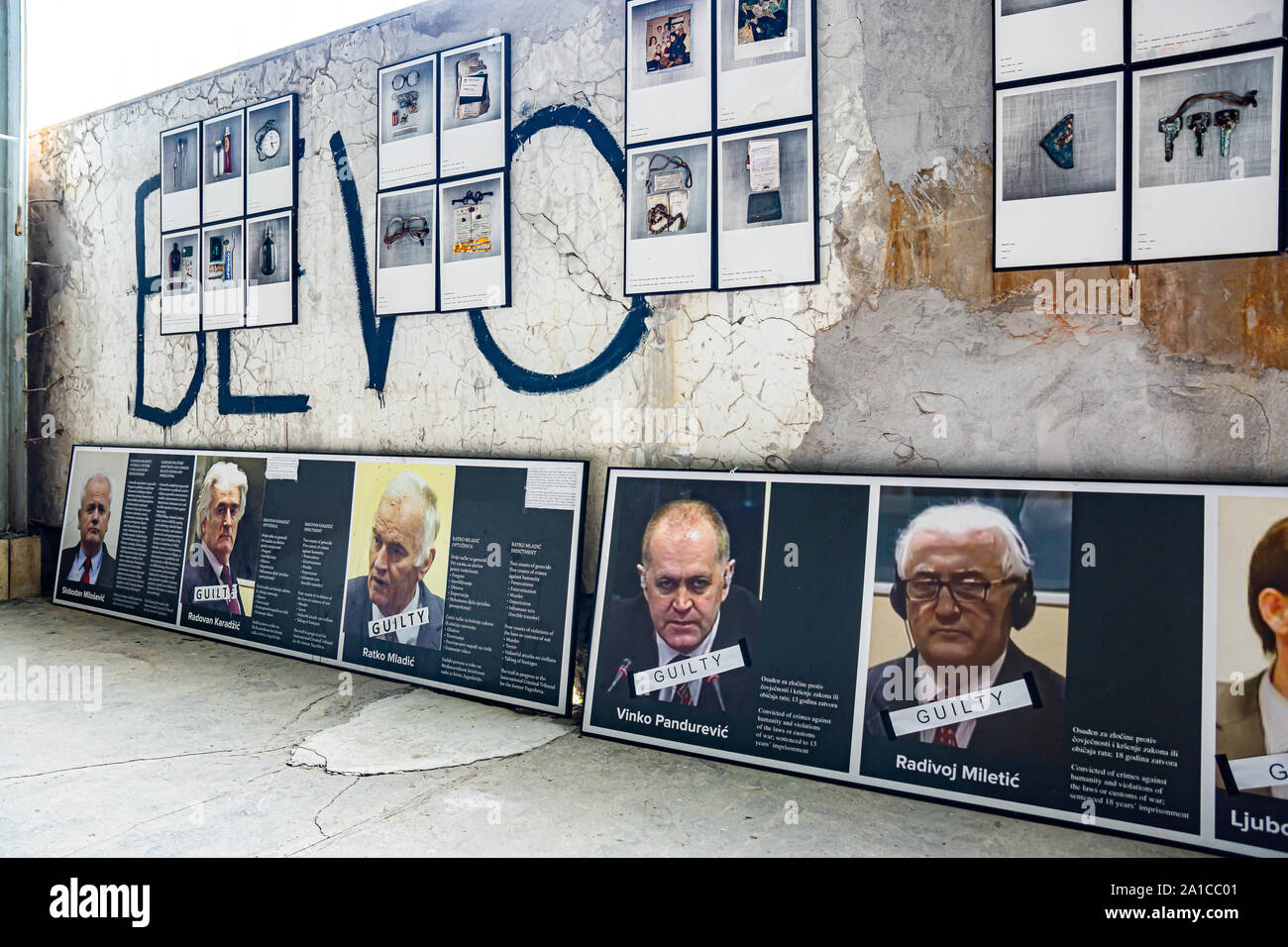 Potocari, Bosnien und Herzegowina - Juli 31., 2019. Museum der Völkermord in Srebrenica und Potocari Stockfoto