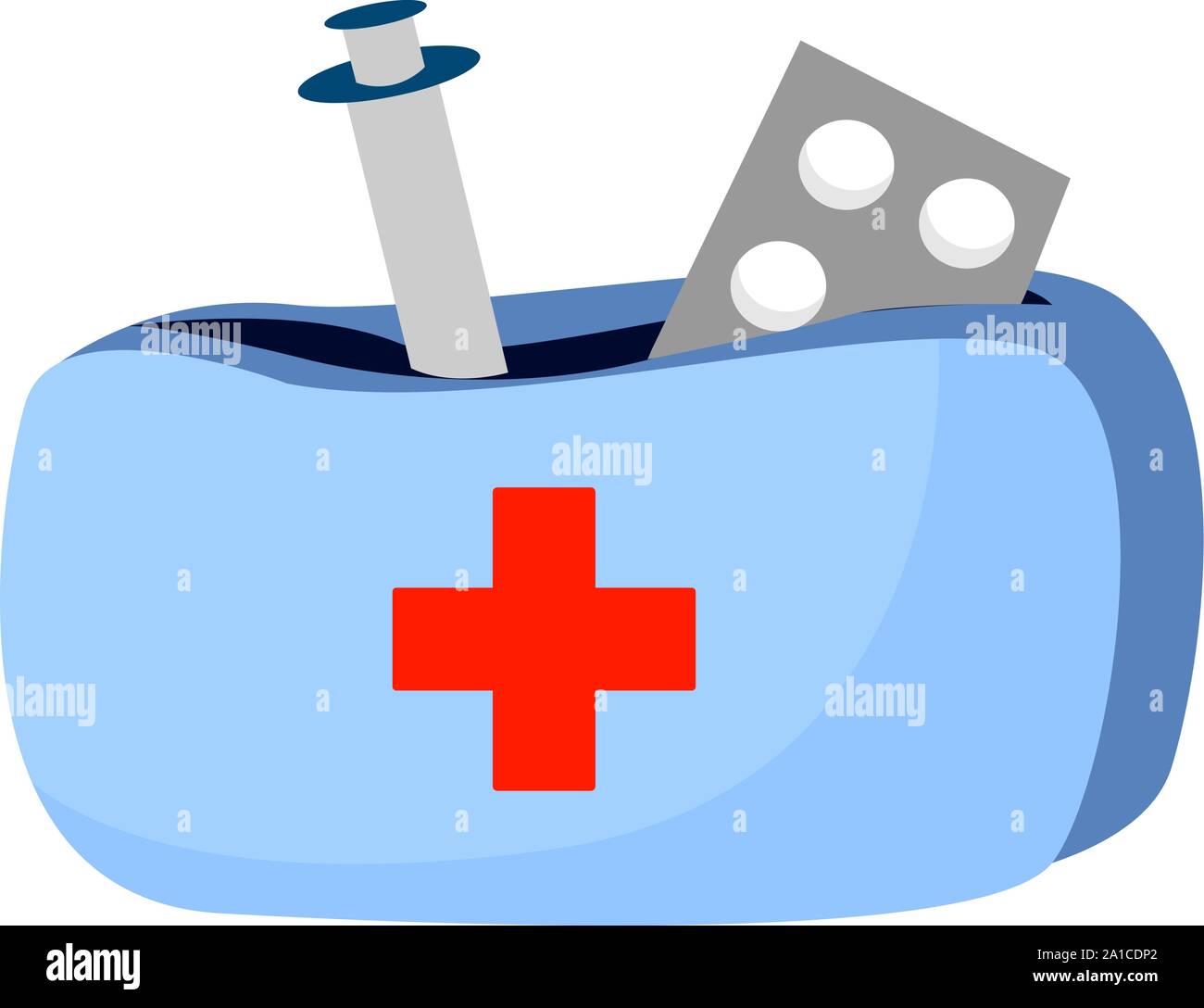 Erste Hilfe, Illustration, Vektor auf weißem Hintergrund. Stock Vektor