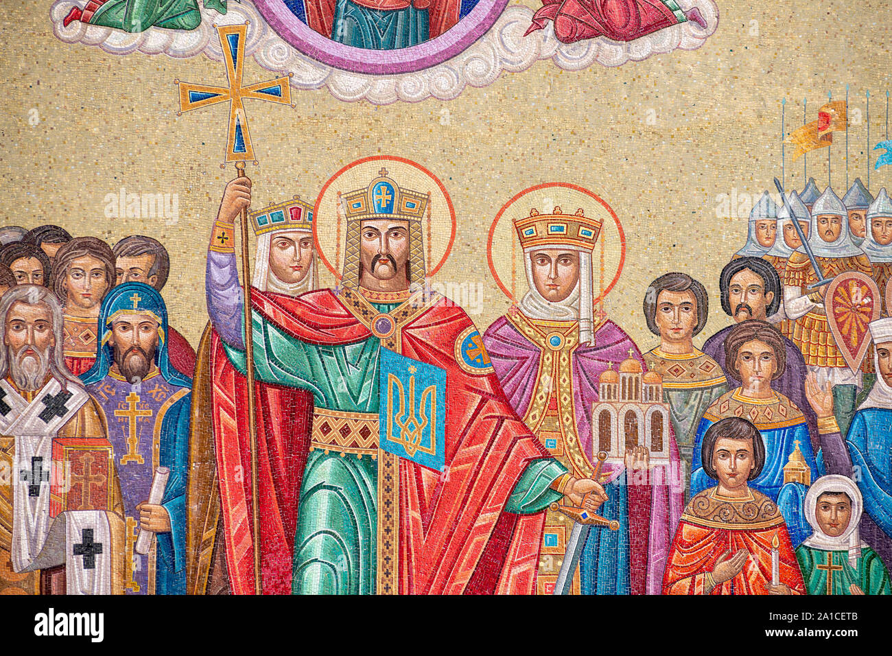 Mosaik an Heiligen Wladimir & Olha Ukrainische Katholische Kirche Stockfoto