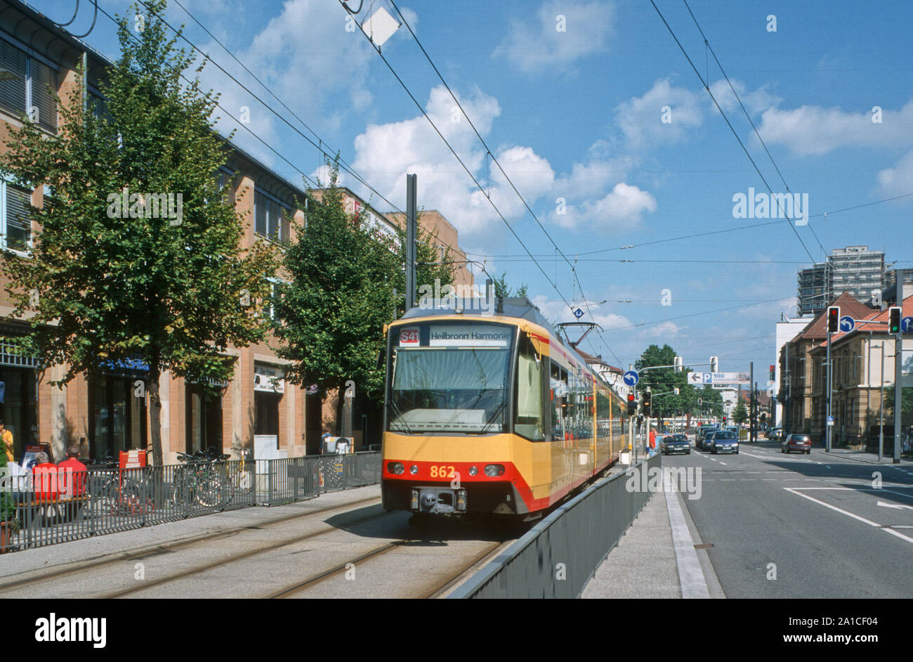 Heilbronn, Stadtbahn Stockfoto