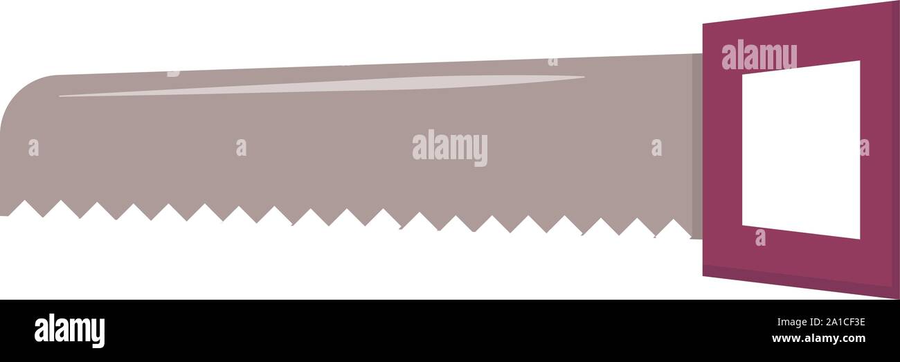 Hand sah, Illustration, Vektor auf weißem Hintergrund. Stock Vektor