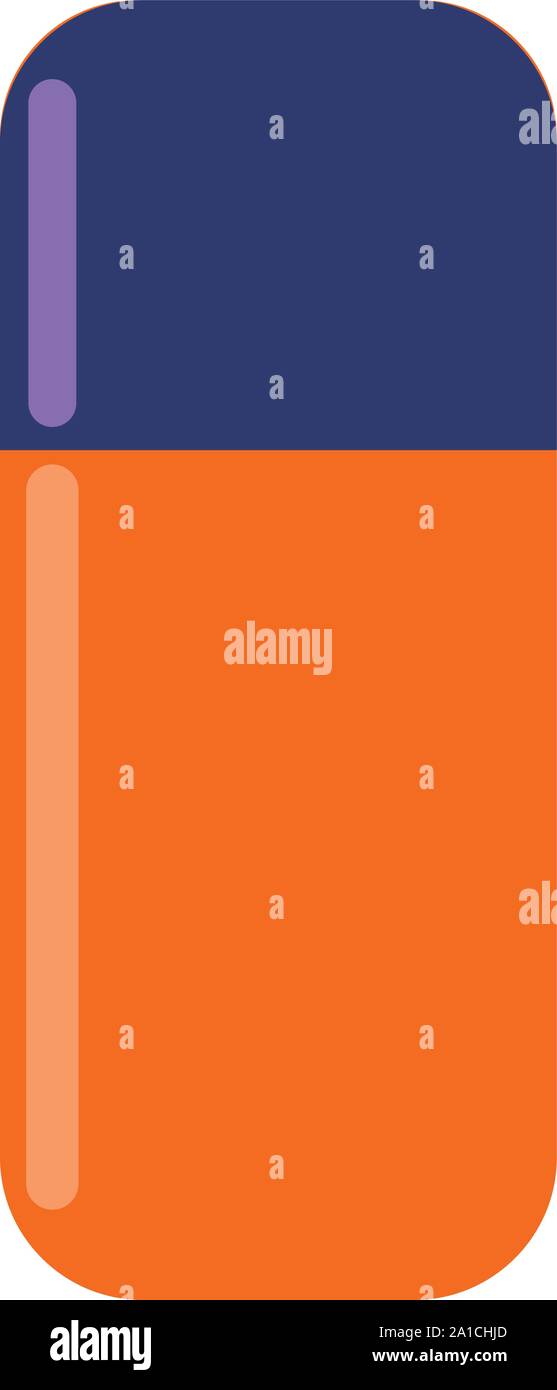 Radiergummi, Illustration, Vektor auf weißem Hintergrund. Stock Vektor