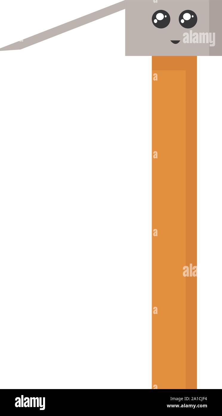 Woodsman hammer, Illustration, Vektor auf weißem Hintergrund. Stock Vektor