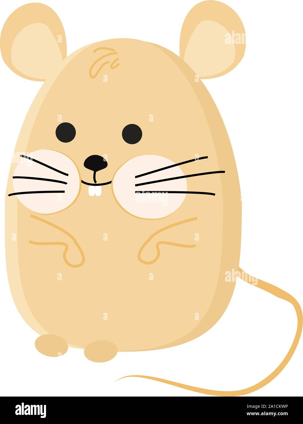 Fett Maus, Illustration, Vektor auf weißem Hintergrund. Stock Vektor