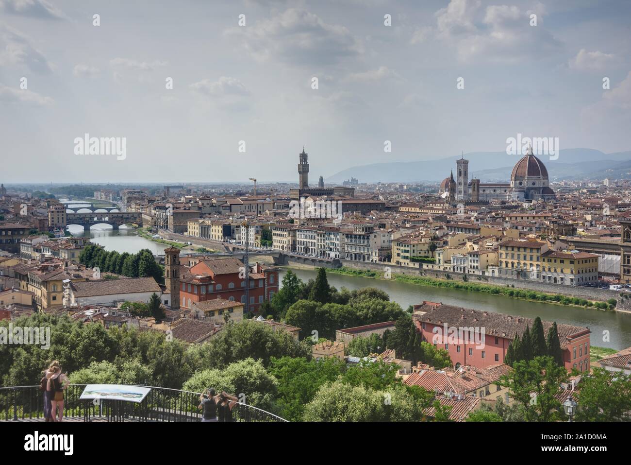 Durch die mächtige Dynastie der Familie Medici stieg Florenz in der Renaissance zu einer der florierendsten Metropolen Europas auf. Zahlreiche Kunstsc Stockfoto