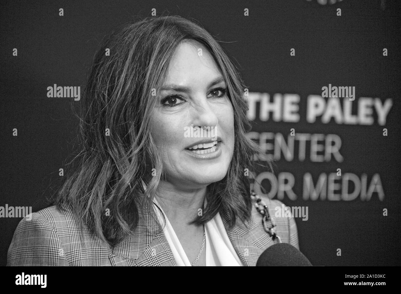 NEW YORK, NY - 25. SEPTEMBER: Mariska Hargitay besucht die 'Law & Order: SVU" Fernsehen Milestone Feier am Paley Center für Medien auf Septemb Stockfoto