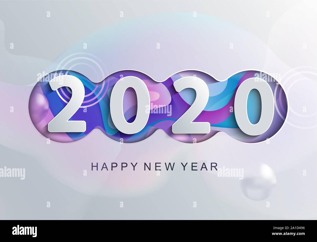 Frohes neues Jahr 2020 moderne Grußkarte mit abstrakten Hintergrund für Banner, Flyer, Einladungen, Weihnachten themed Herzlichen Glückwunsch, Banner, Poster, Stock Vektor