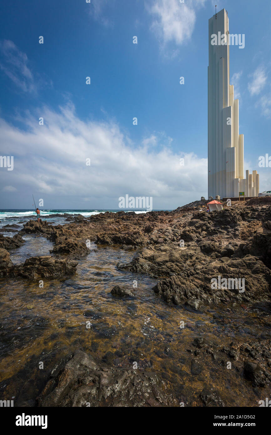 Hidalgo Leuchtturm in den Anaga Bergen auf Teneriffa Stockfoto