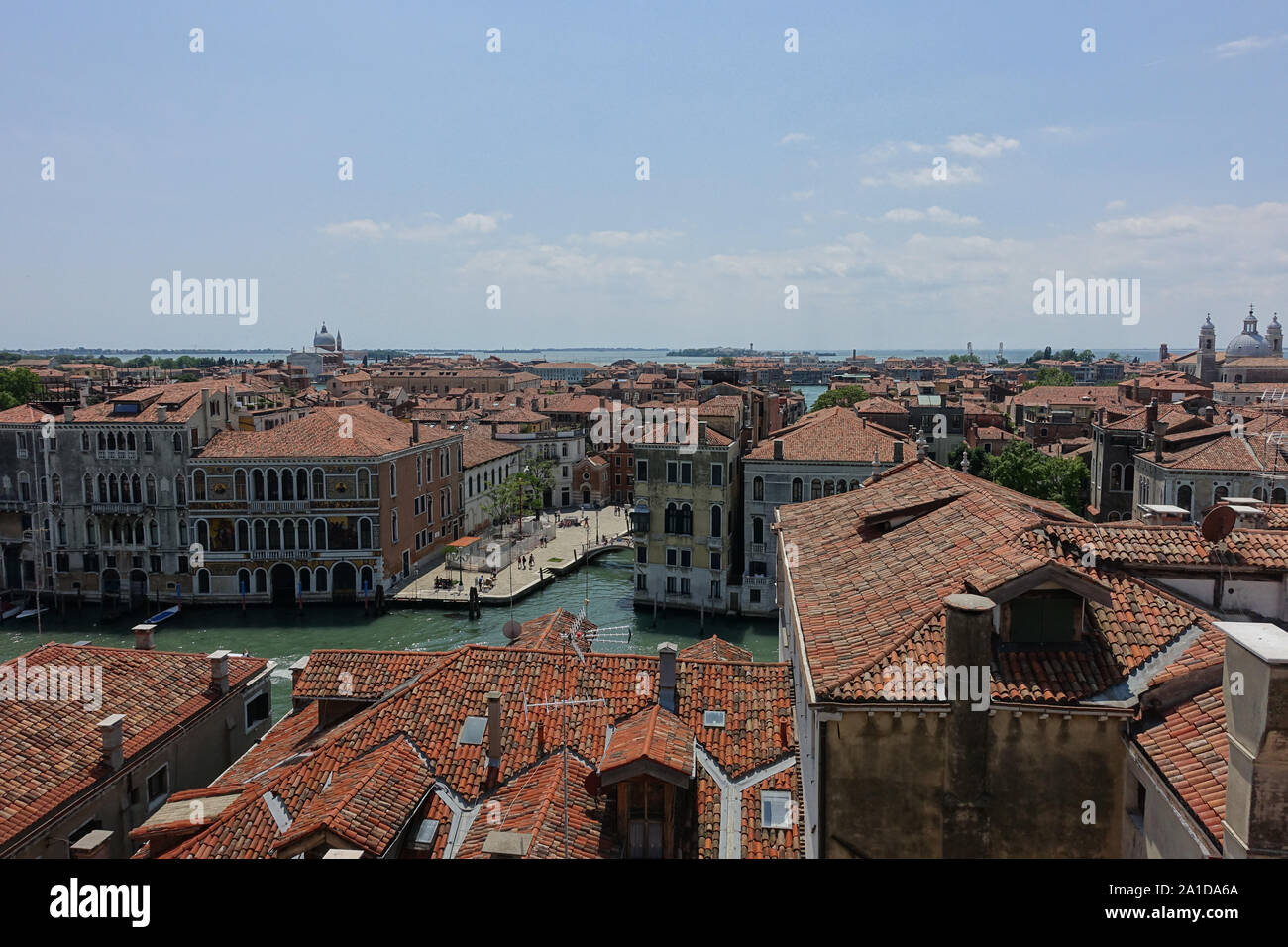 Venedig, Ausblick vom Turm der Musikakademie - Venedig, Überblick vom Turm der Musikhochschule Stockfoto