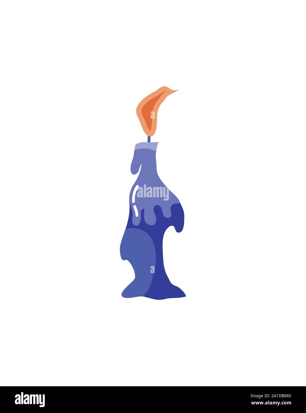 Cartoon von Kerzen auf einem weißen Hintergrund Vector Illustration Design Stock Vektor