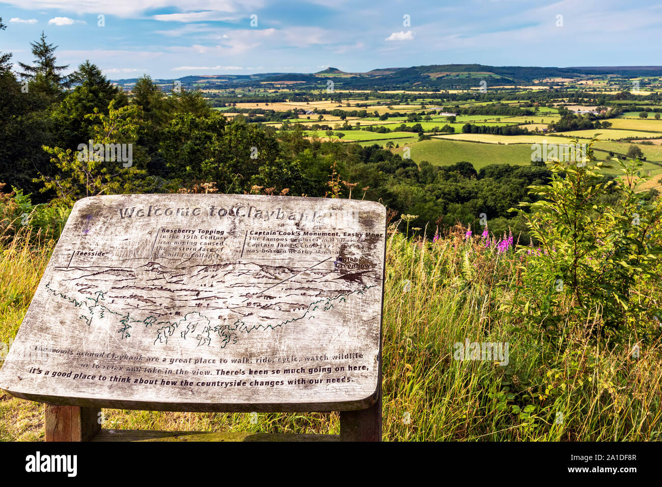 Blick von Claybank, North Yorkshire Moors, Stokesley, England Stockfoto