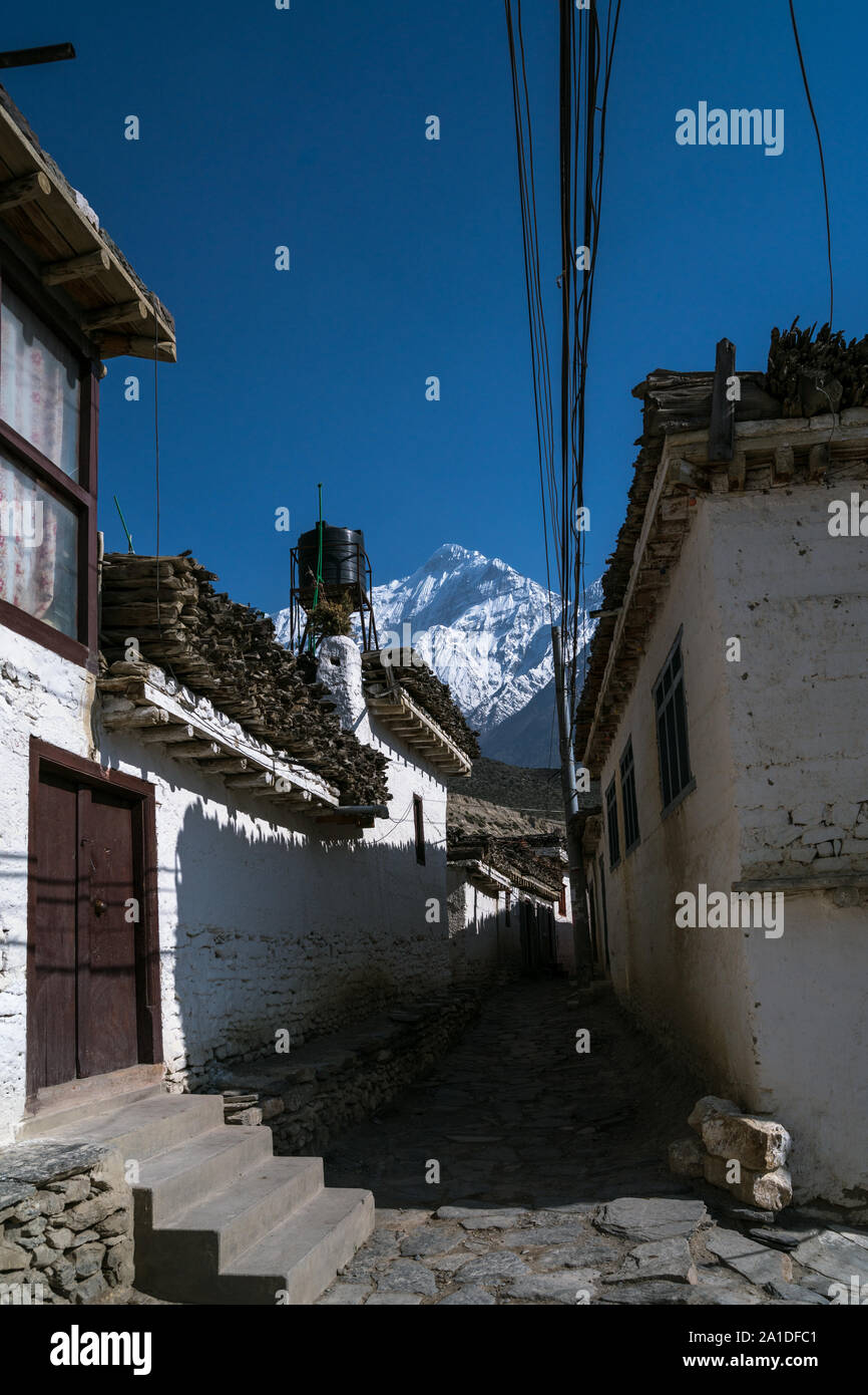 Thini Dorf in Mustang, Nepal Stockfoto