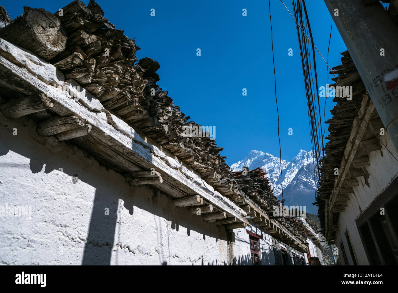 Thini Dorf in Mustang, Nepal Stockfoto