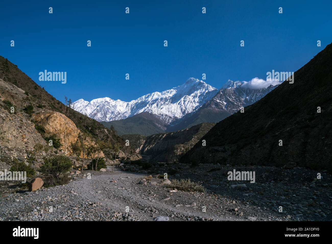 Mount Nilgiri, Mustang, Nepal Stockfoto