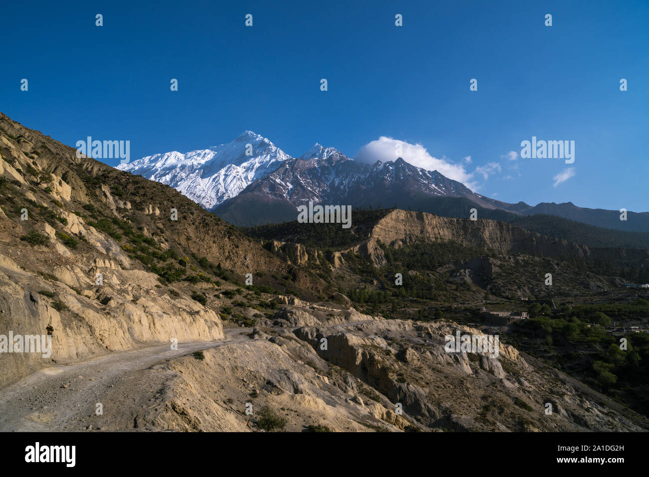 Mount Nilgiri, Mustang, Nepal Stockfoto