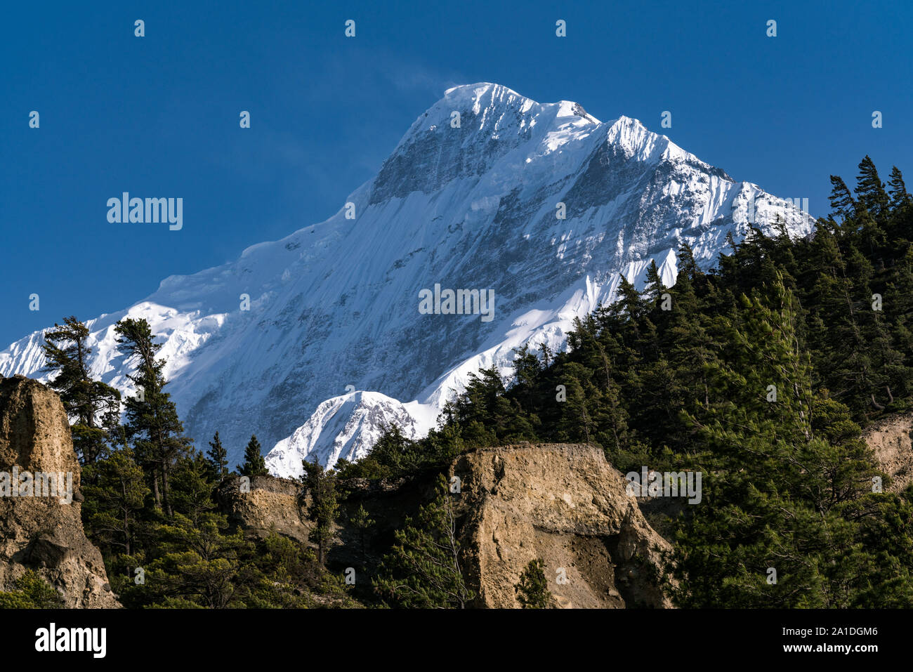 Mount Nilgiri, Mustang, Nepal Stockfoto