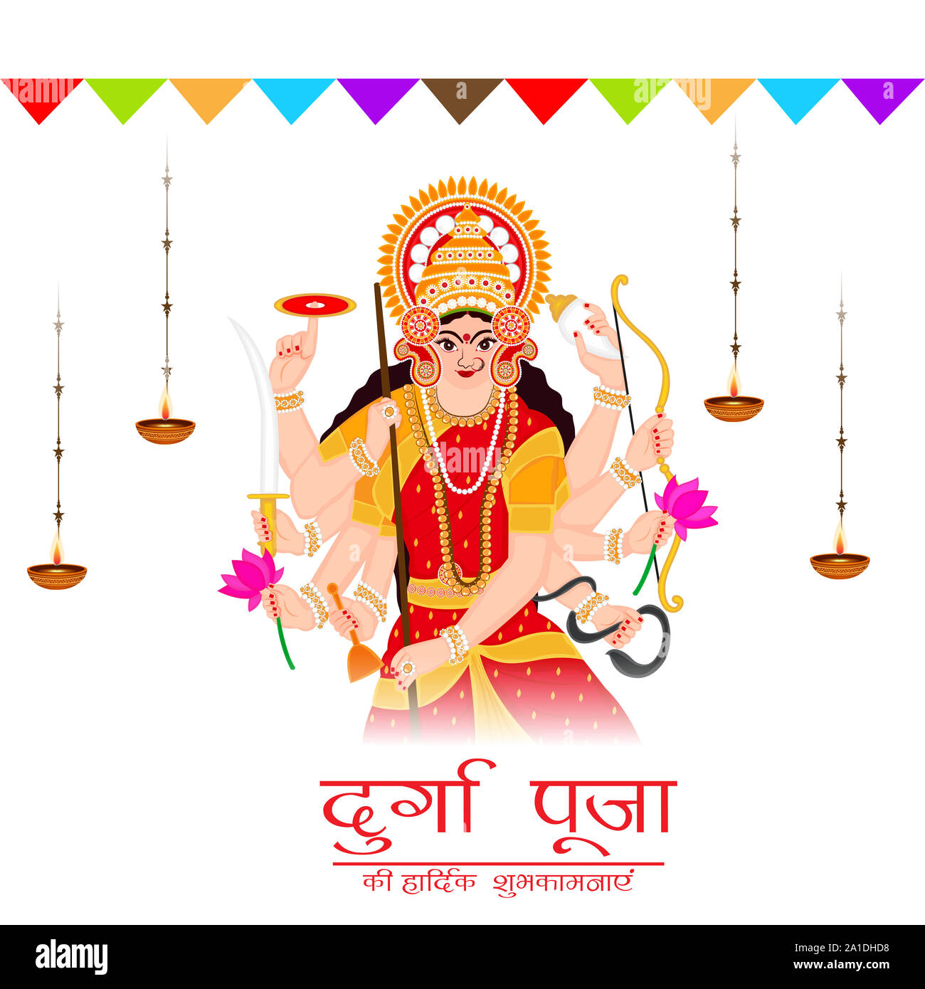 Vector Illustration von Happy Navratri Feier Abstrakt Hintergrund. Stockfoto