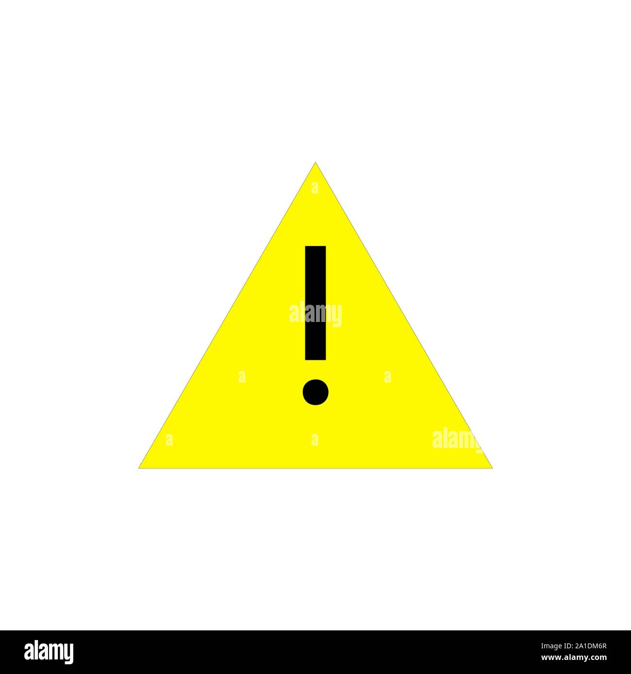 Aufmerksamkeit Piktogramm. Gelbes Dreieck mit Ausrufezeichen. Warnsymbol. Vector Illustration