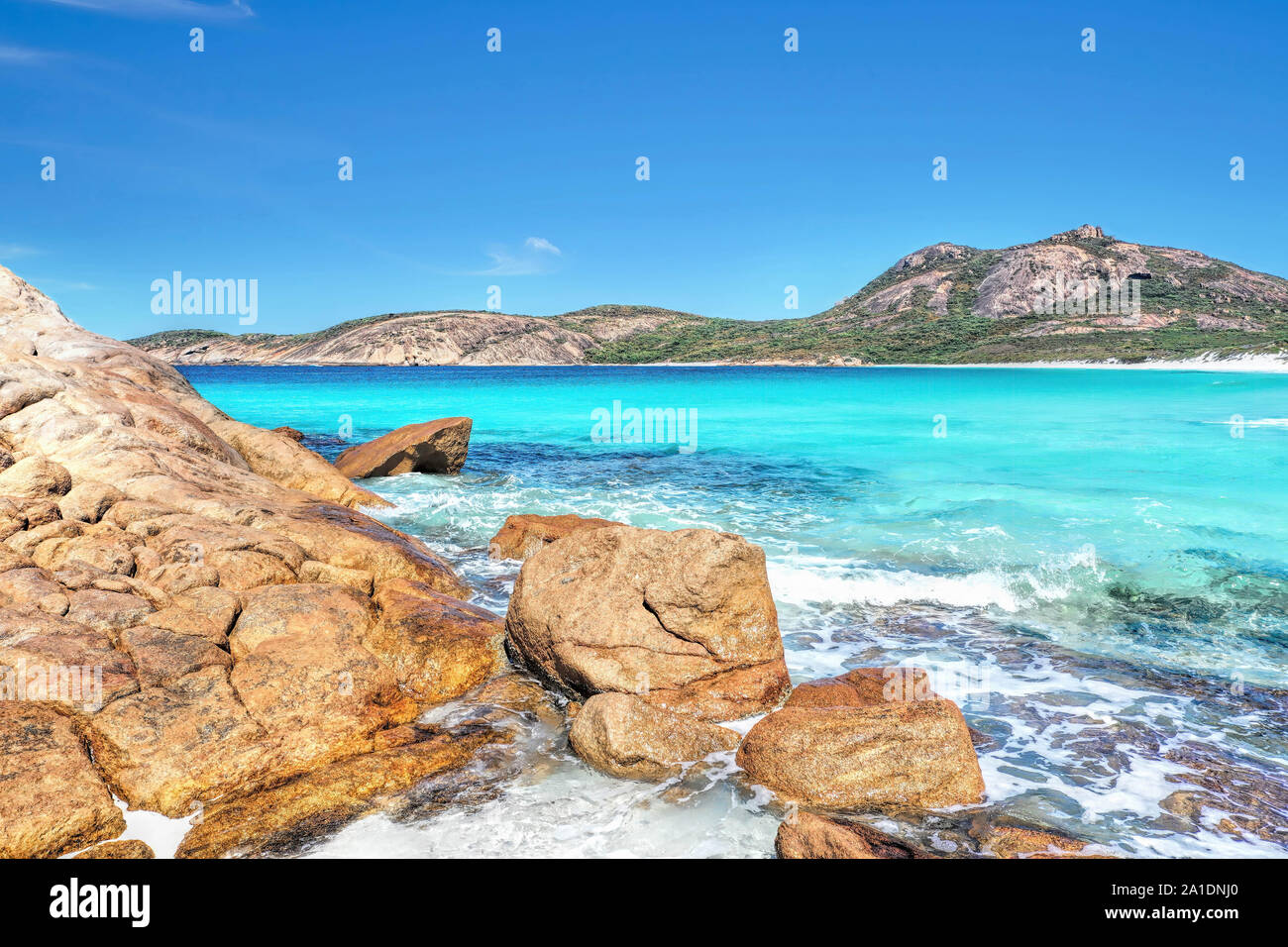 Luftaufnahme von Türkis Strand in Western Australia Stockfoto
