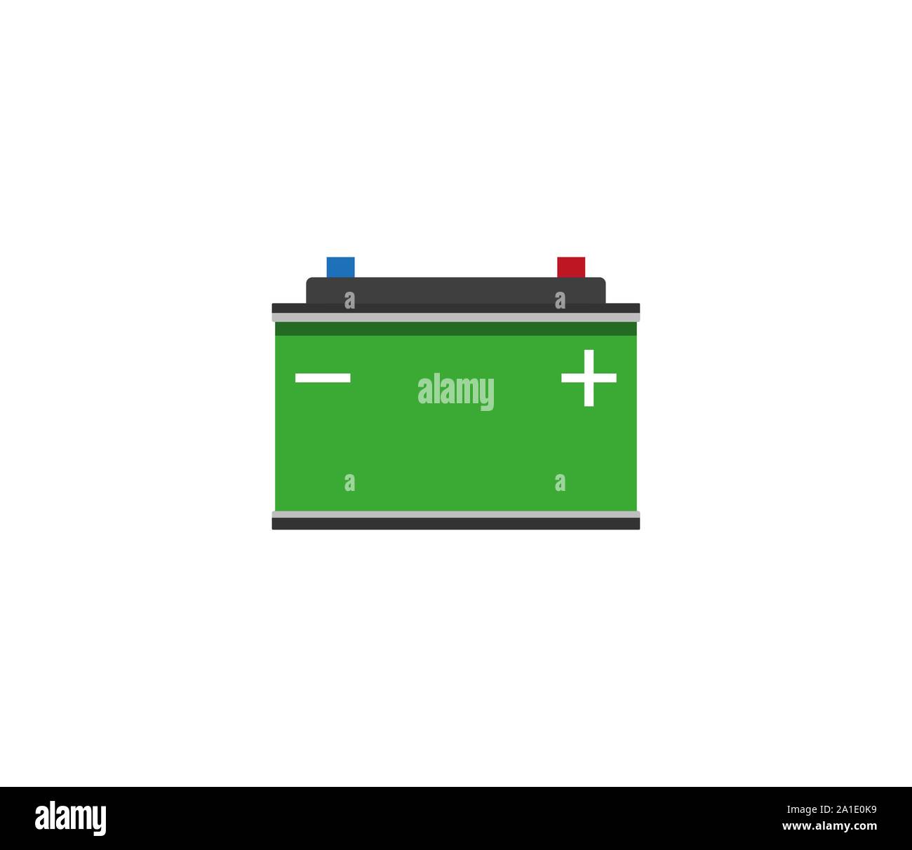 Auto Batterie Symbol. Vector Illustration, flache Bauform. Stock Vektor