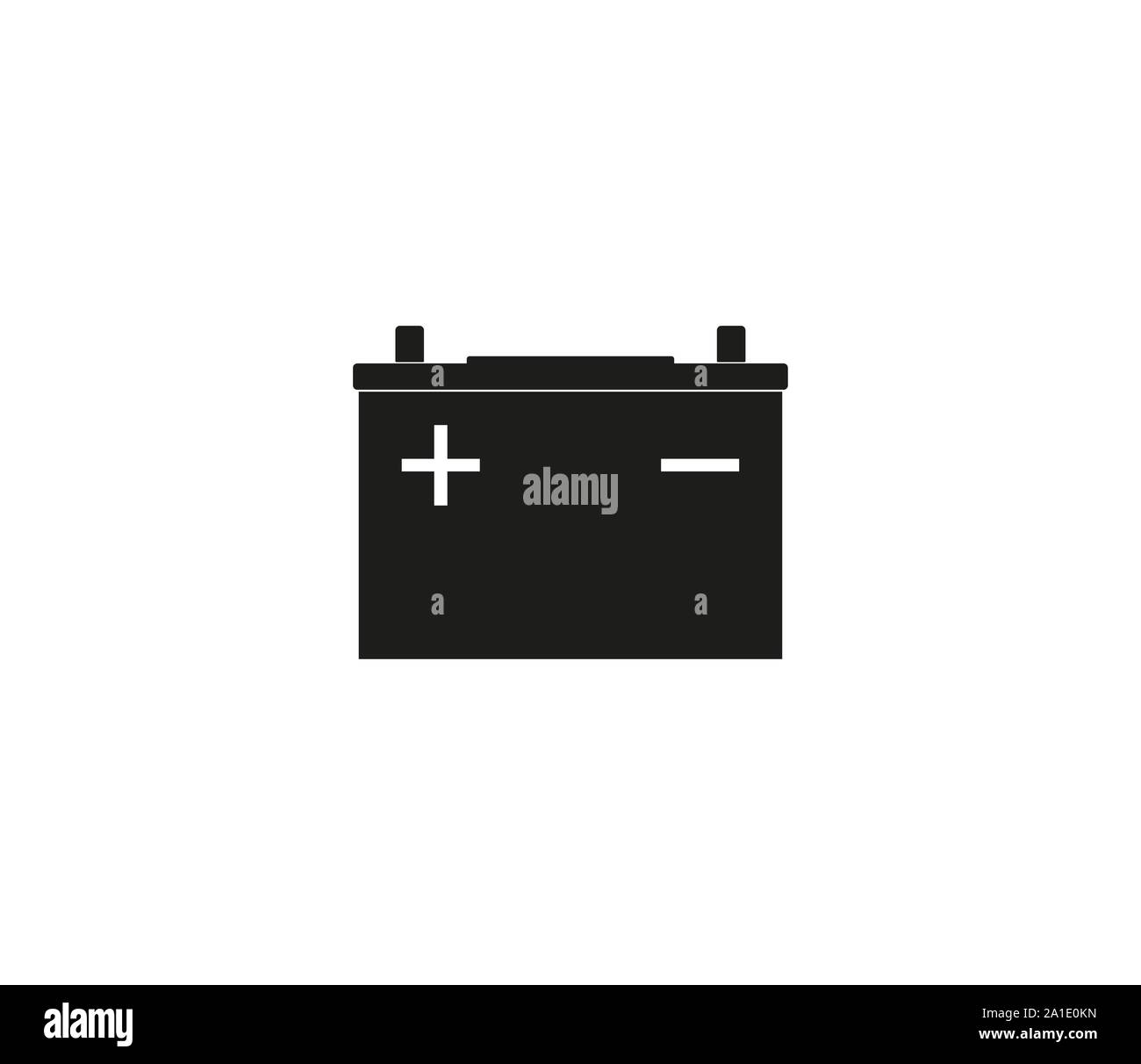 Auto Batterie Symbol. Vector Illustration, flache Bauform. Stock Vektor