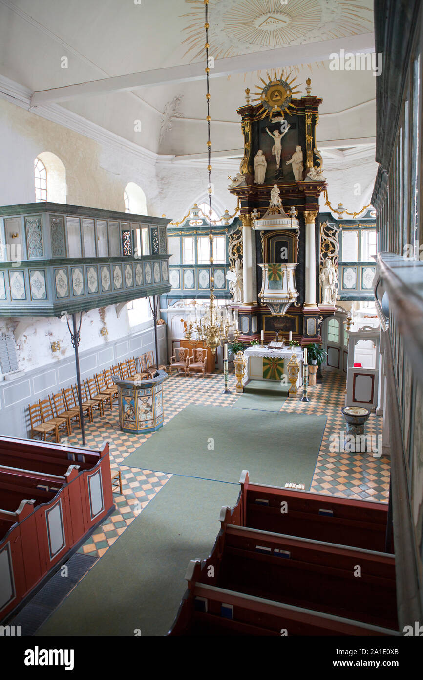 St. Martini et Nicolai Kirche, Steinkirchen, Altes Land, Niedersachsen, Deutschland, Europa Stockfoto