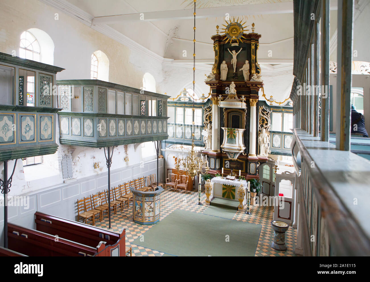 St. Martini et Nicolai Kirche, Steinkirchen, Altes Land, Niedersachsen, Deutschland, Europa Stockfoto