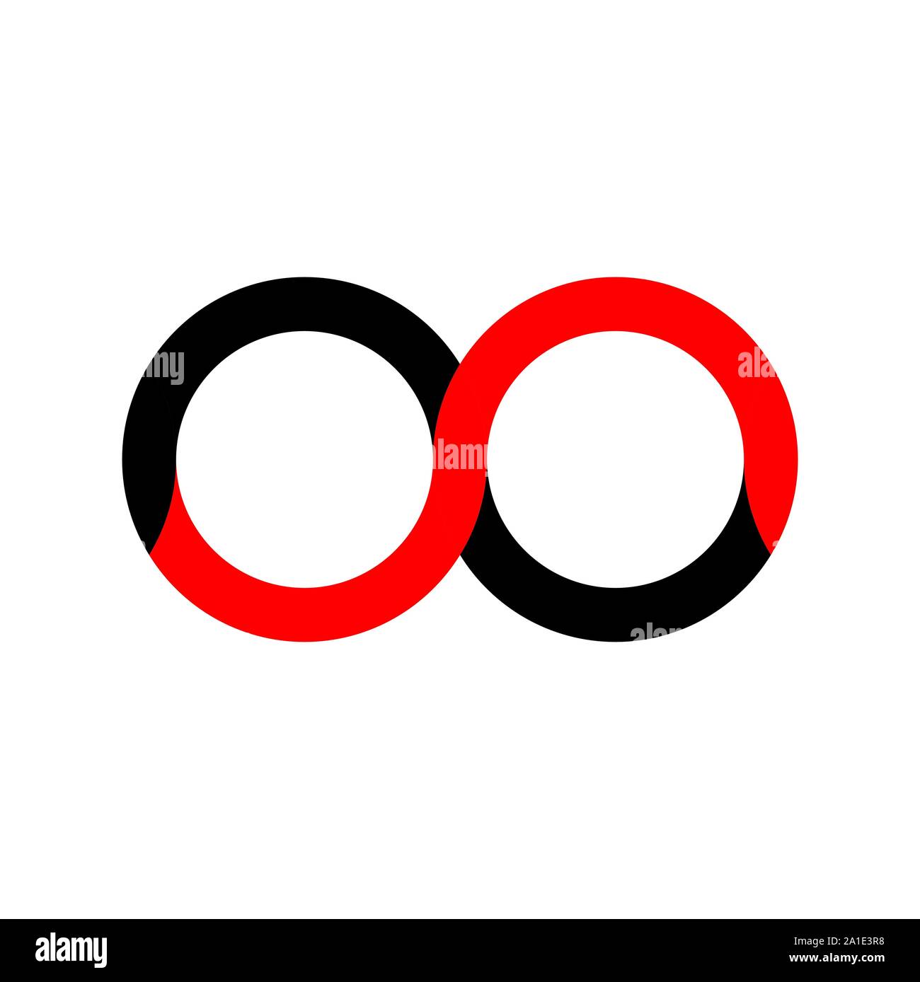 Infinity Vektor symbol Logo auf weißem Hintergrund