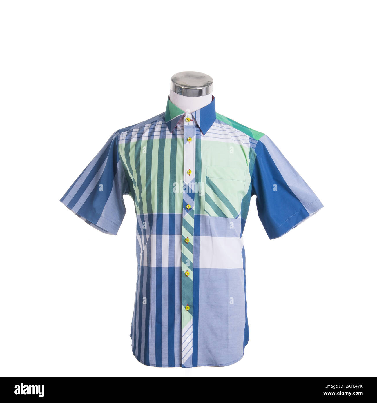 Shirt oder Männer Mannequin auf Hintergrund gekleidet Stockfoto