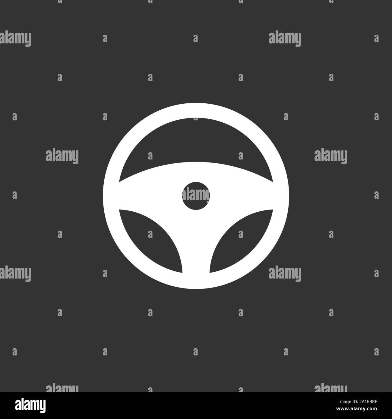 Auto Lenkrad Symbol. Vector Illustration, flache Bauform. Stock Vektor