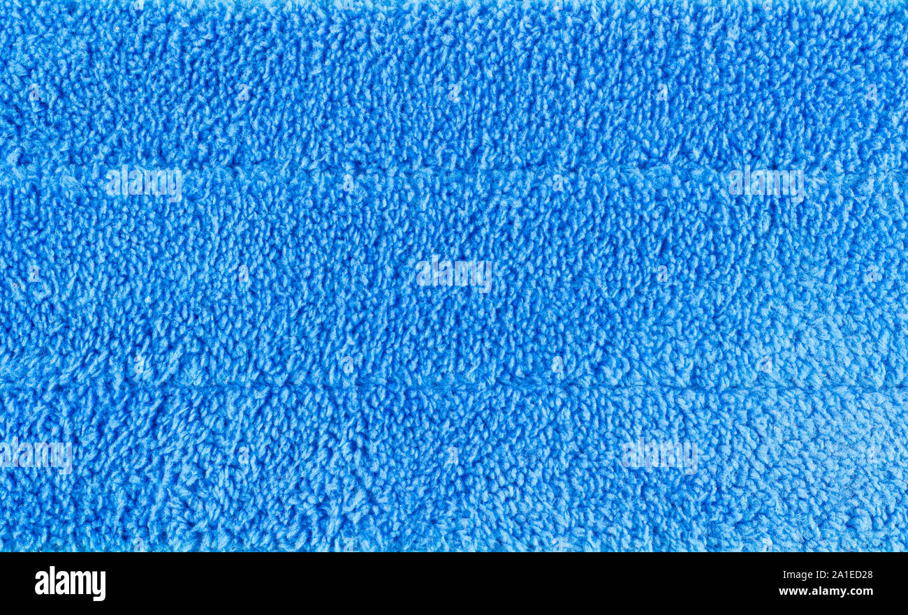 Nahaufnahme blau Mikrofaser haut Reinigung Mob, wie das Konzept der Textur Hintergrund Stockfoto
