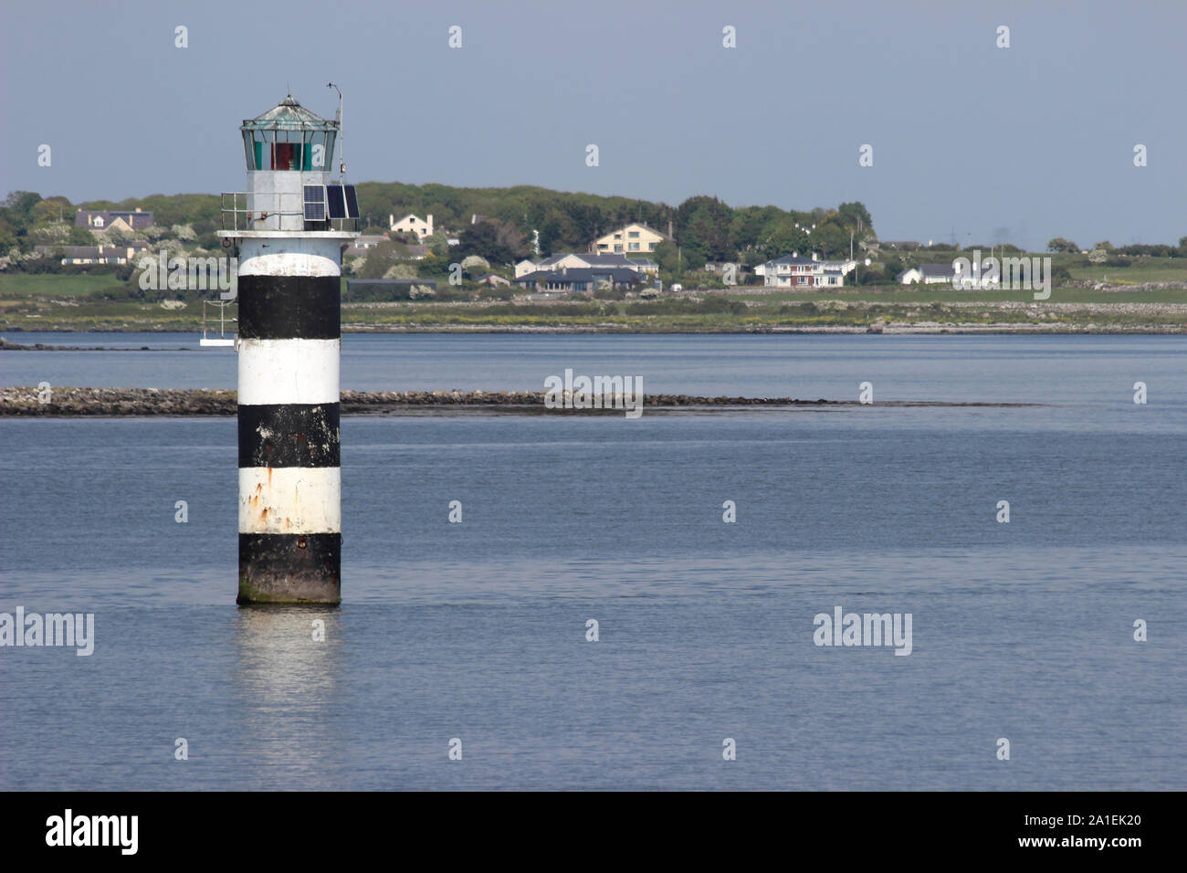 Leverets Licht (Leuchtturm) Hafen Galway, Irland Stockfoto